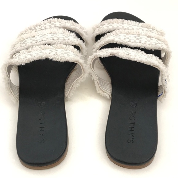 ROTHY’S Slide Sandals Sea Shell Fringe Slip On Sandals Women’s Size 8.5 - Picture 9 of 15